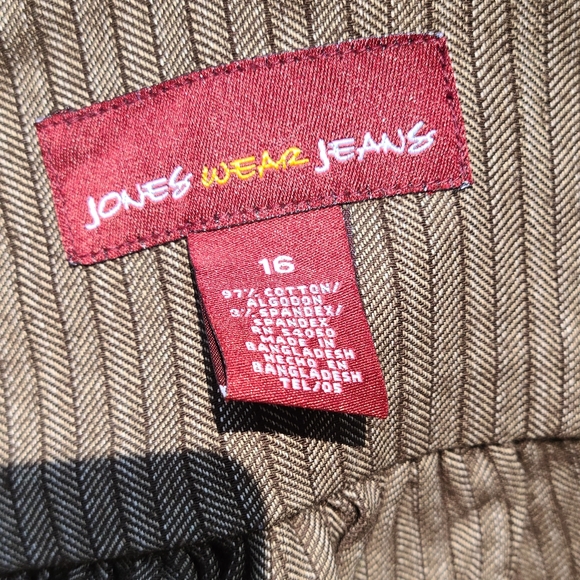 Vintage Greenish Brown Striped Capri Suit Set - Picture 8 of 8